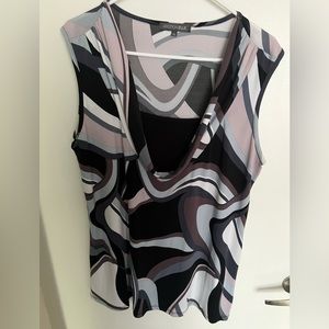 Cute grey and pink sleeveless top